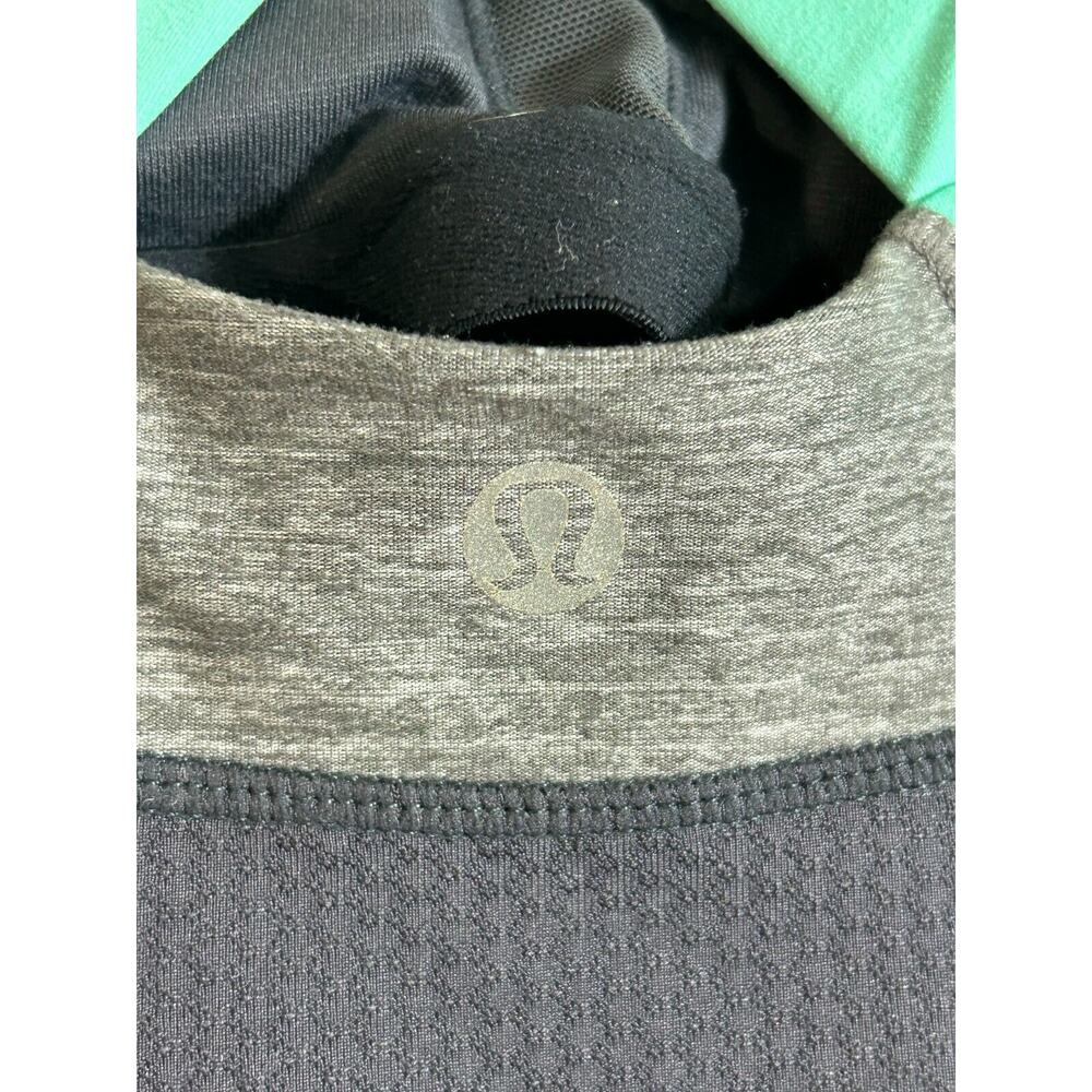 Lululemon Push Your Limits Tank Top Built In Bra Women's Size 6 Gray Teal - Picture 5 of 7